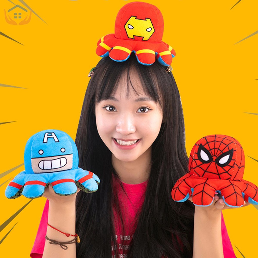 Thú Nhồi Bông Hình Bạch Tuộc / Người Nhện Hai Mặt Lật Cho Bé Tkc6368