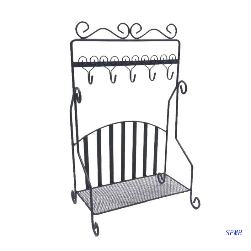 Giá Đỡ Trưng Bày Trang Sức Bằng Sắt Màu Đen Sáng Tạo