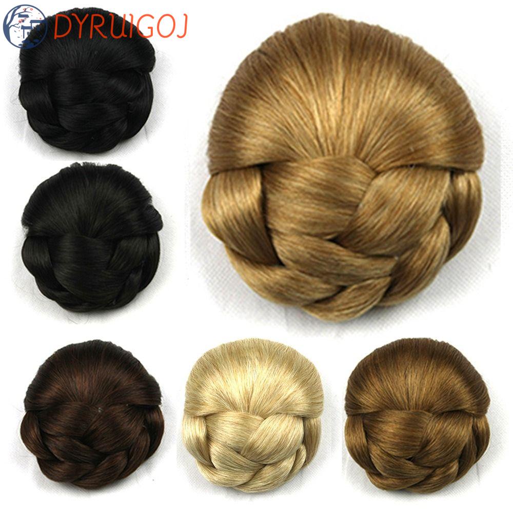 Yyruidoj Kẹp Tóc Bện Sợi Chignon Nâu Đen Cách Nhiệt Dành Cho Nữ Mặc Trong Hán Phục Hanfu Chignon