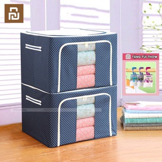 YouPin Túi Vải Đựng Quần Áo Chăn Màn Khung Thép Thùng Hộp Vải Để Đồ Chơi Đa Năng Kích Thước Lớn Chịu Lực Cao Cấp