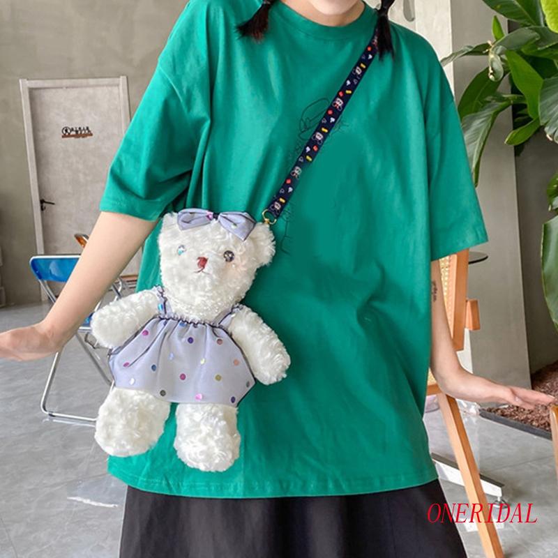 Túi Đeo Chéo Hình Gấu Bông Đáng Yêu Dành Cho Tiệc Sinh Nhật