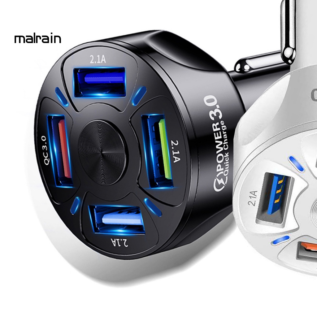 Bộ Sạc Xe Hơi 4 Cổng USB Tự Động Ổn Định MP3 4 USB