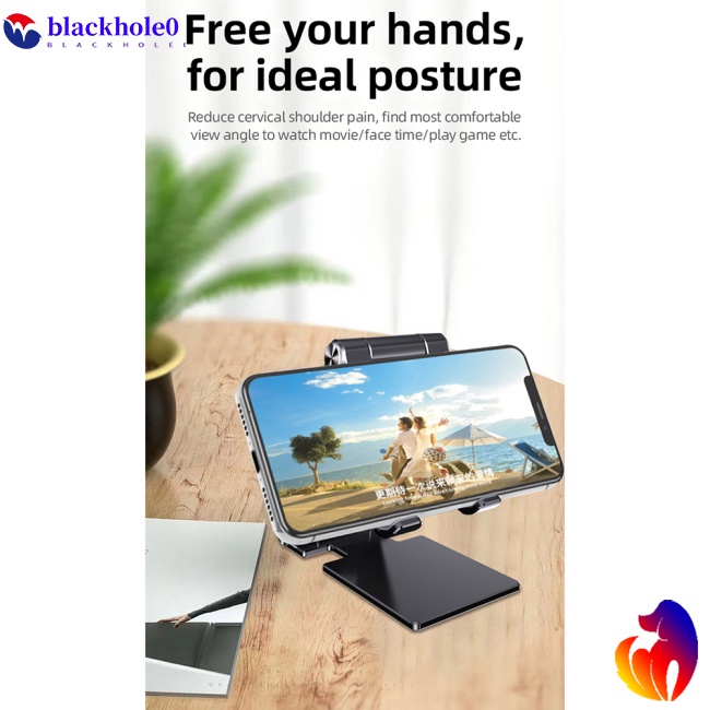 Giá Đỡ Điện Thoại / Máy Tính Bảng Bằng Hợp Kim Nhôm Có Thể Gấp Gọn Tiện Lợi