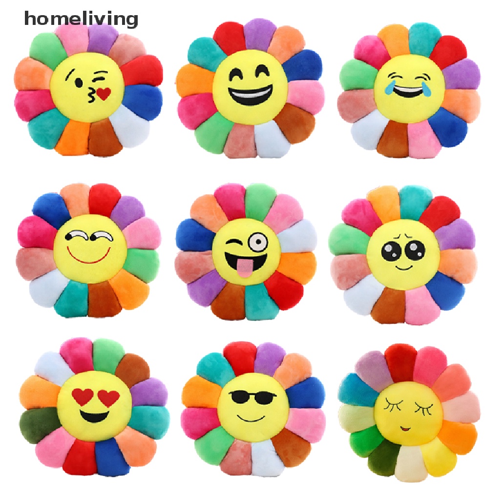 Gối Đệm Ghế Sofa Hình Hoa Hướng Dương Hoạt Hình Biểu Cảm Vui Nhộn Trang Trí Nhà Cửa