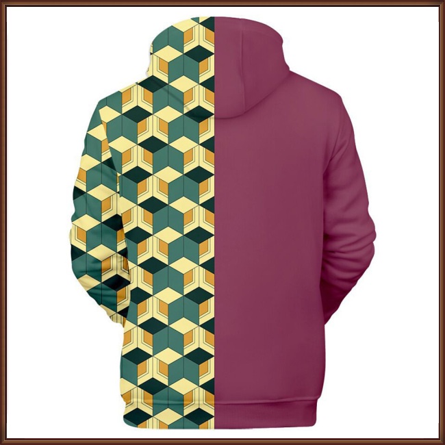 Áo Hoodie Tay Dài In Họa Tiết Hình Học 3D Phối Dây Rút Thời Trang Cho Nam Và Nữ