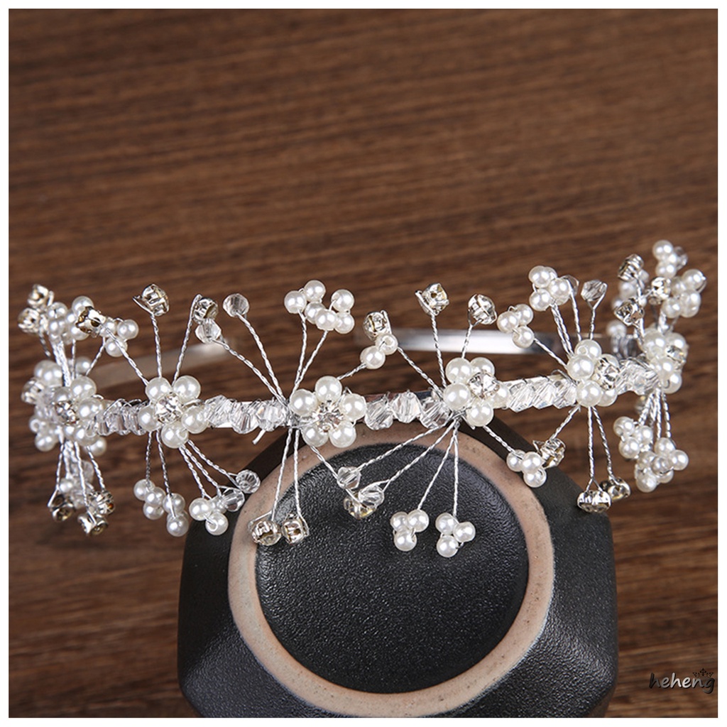 Băng Đô Cài Tóc Hình Hoa Đính Ngọc Trai Sang Trọng