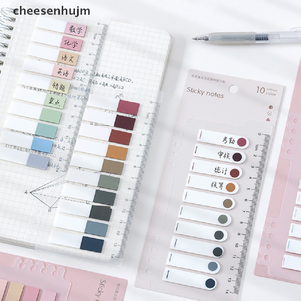 Bộ 200 Tờ Giấy Ghi Chú Đánh Dấu Trang Sách Hình Mèo Dễ Thương