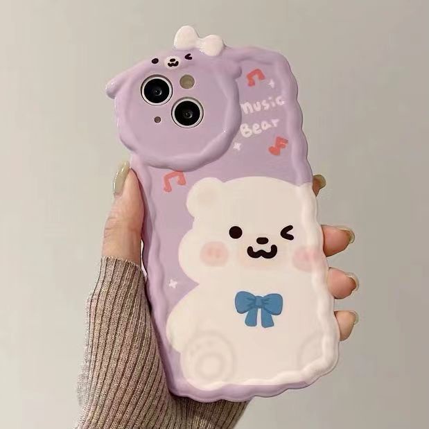 ✅Ốp Điện Thoại Mềm In Hình Gấu Dễ Thương Cho iPhone1311promax 12Inxr14