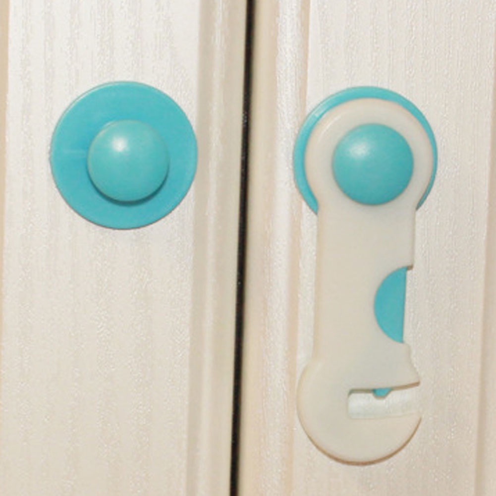 Khóa Cửa Tủ Lạnh / Ngăn Kéo Bảo Vệ An Toàn Cho Bé Thiết Kế Mới Tiện Lợi Dễ Sử Dụng