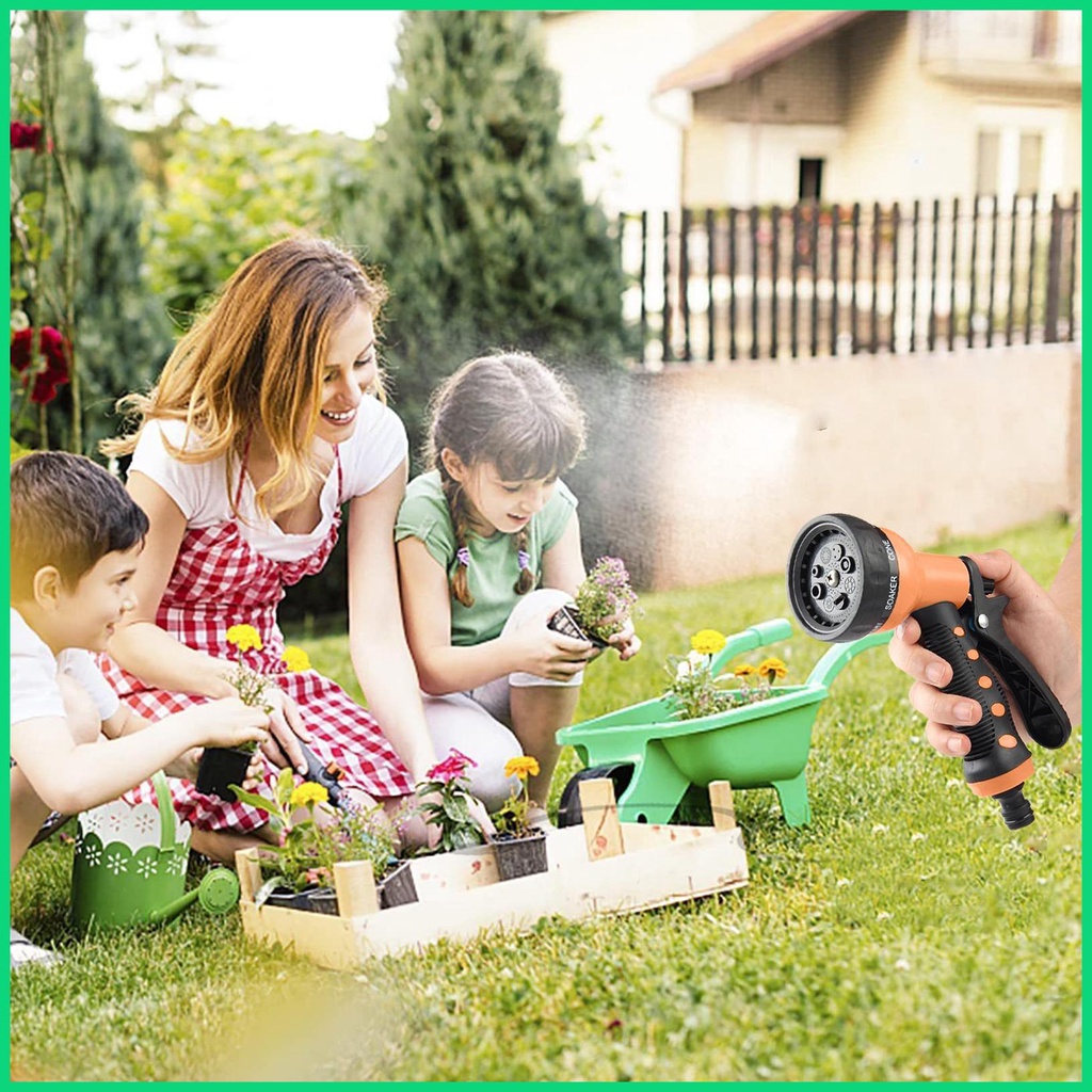 Vòi Phun Nước Tưới Vườn 8 Họa Tiết Áp Suất Cao Với Bộ Điều Khiển Dòng Chảy