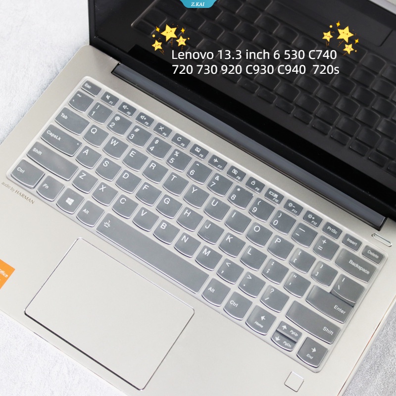 Miếng Dán Bảo Vệ Bàn Phím Laptop Lenovo 13.3 Inch Yoga 6 530 C740 720 730 920 C930 C940 IdeaPad 720s Bằng Silicon Chống Thấm Nước