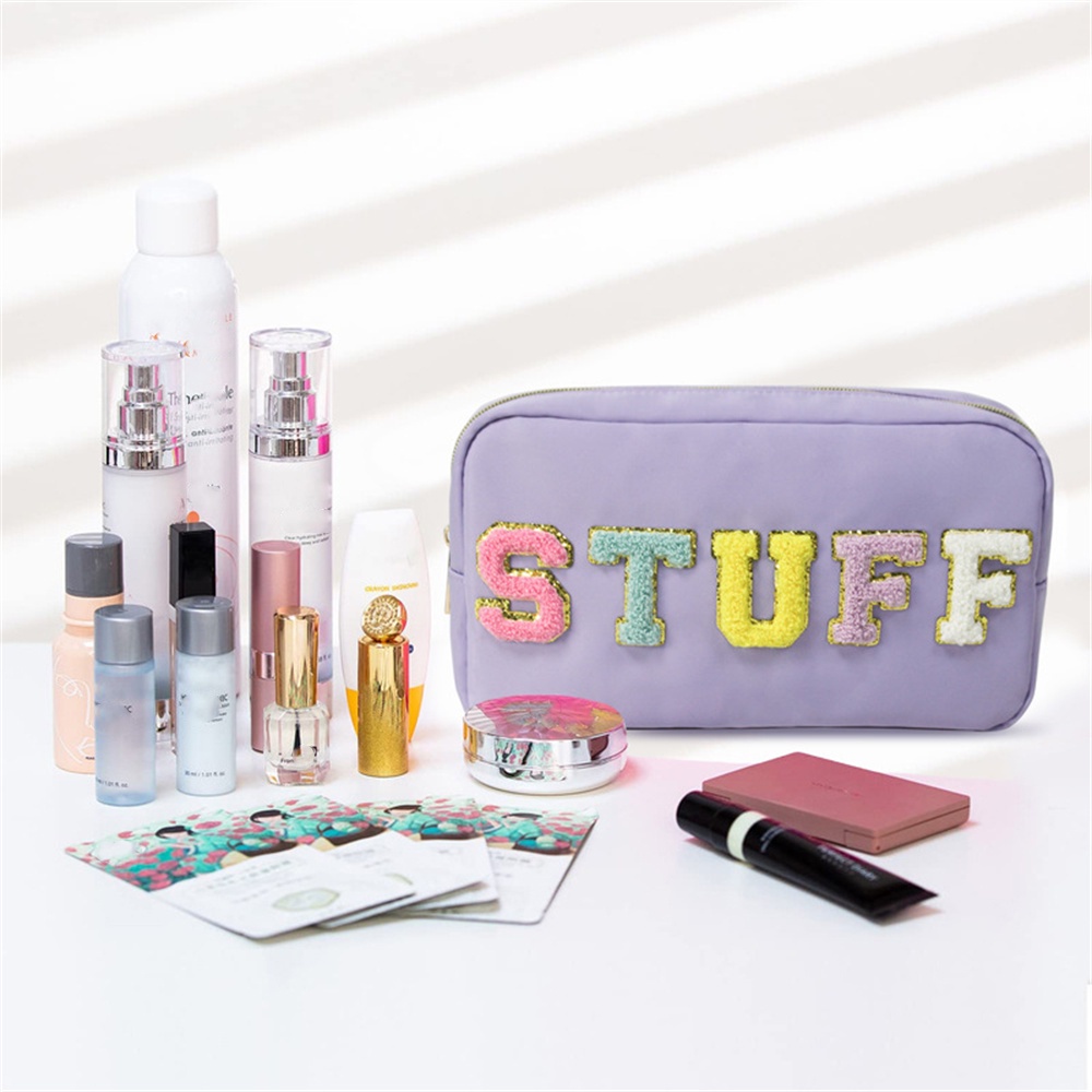 Túi Đựng Mỹ Phẩm Bằng Nylon Chống Thấm Nước Nhiều Màu Sắc Cho Nữ