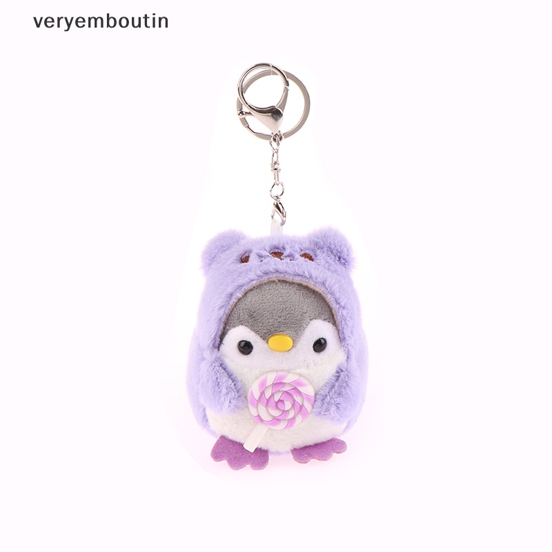 1 Móc Khóa Hình Chim Cánh Cụt Nhồi Bông 10cm Dễ Thương