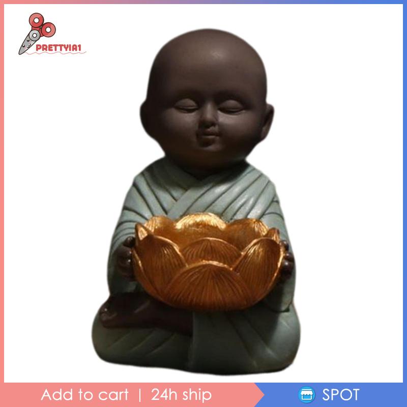 [Prettyia1] Mô Hình Tượng Phật Điêu Khắc Chân Nến Trang Trí Nhà Cửa