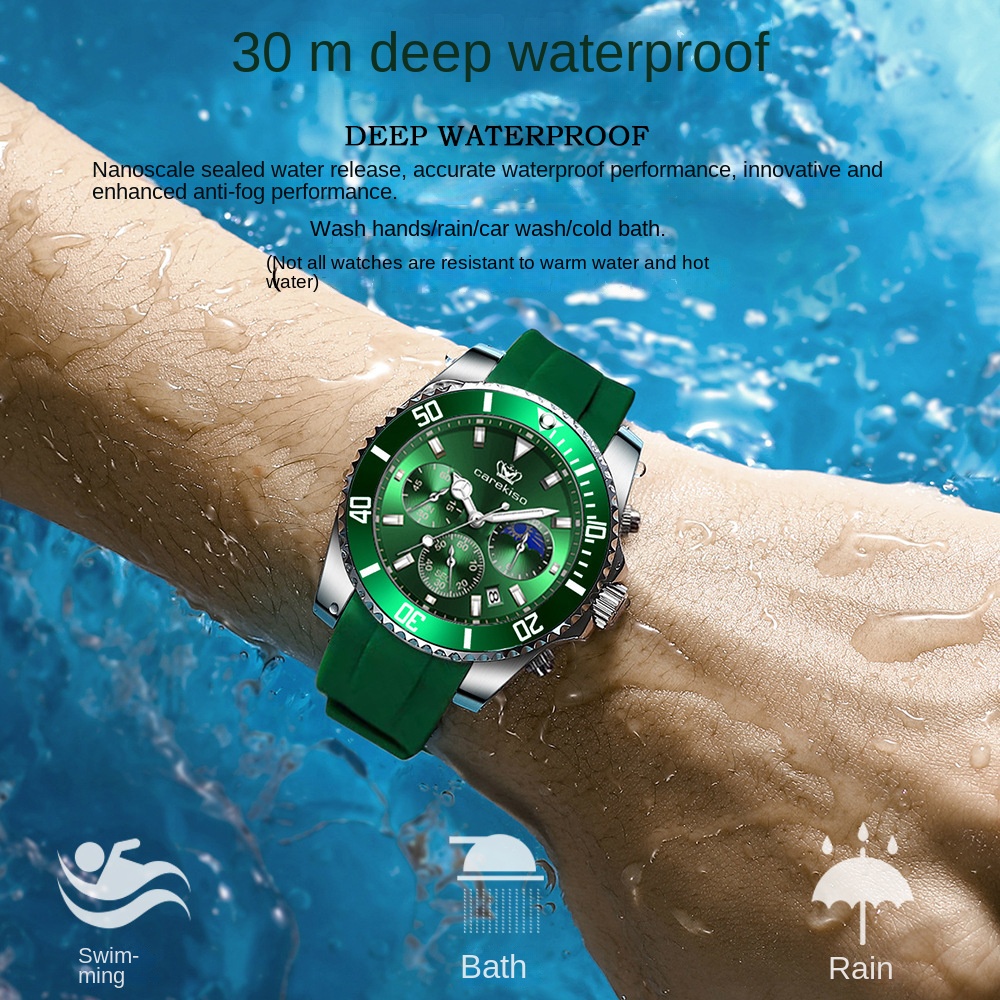 Đồng Hồ Đeo Tay Phát Quang Đa Năng Chống Thấm Nước Dành Cho Nam