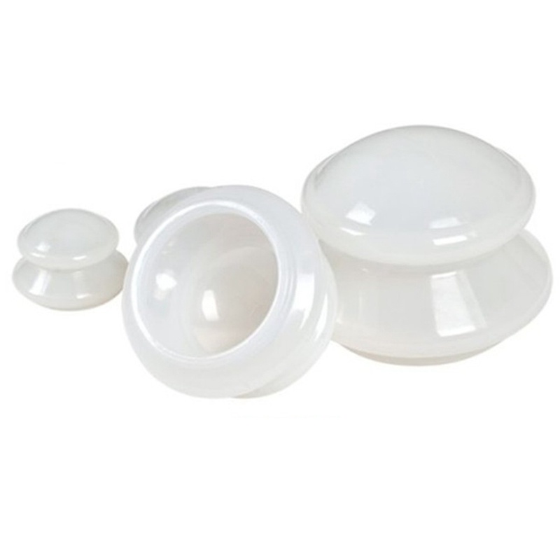 Set 4 Cốc Silicone Hút Chân Không Mát Xa Chống Cellulite Chăm Sóc Sức Khỏe