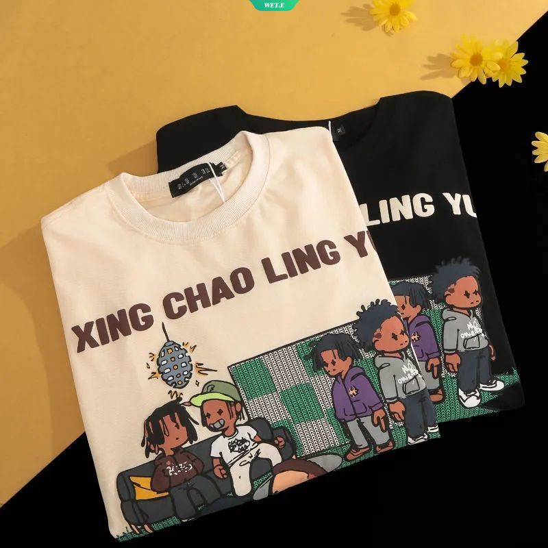 Áo Thun Ngắn Tay In Họa Tiết Hoạt Hình Đơn Giản Theo Phong Cách Mùa Hè Hàn Quốc 2023