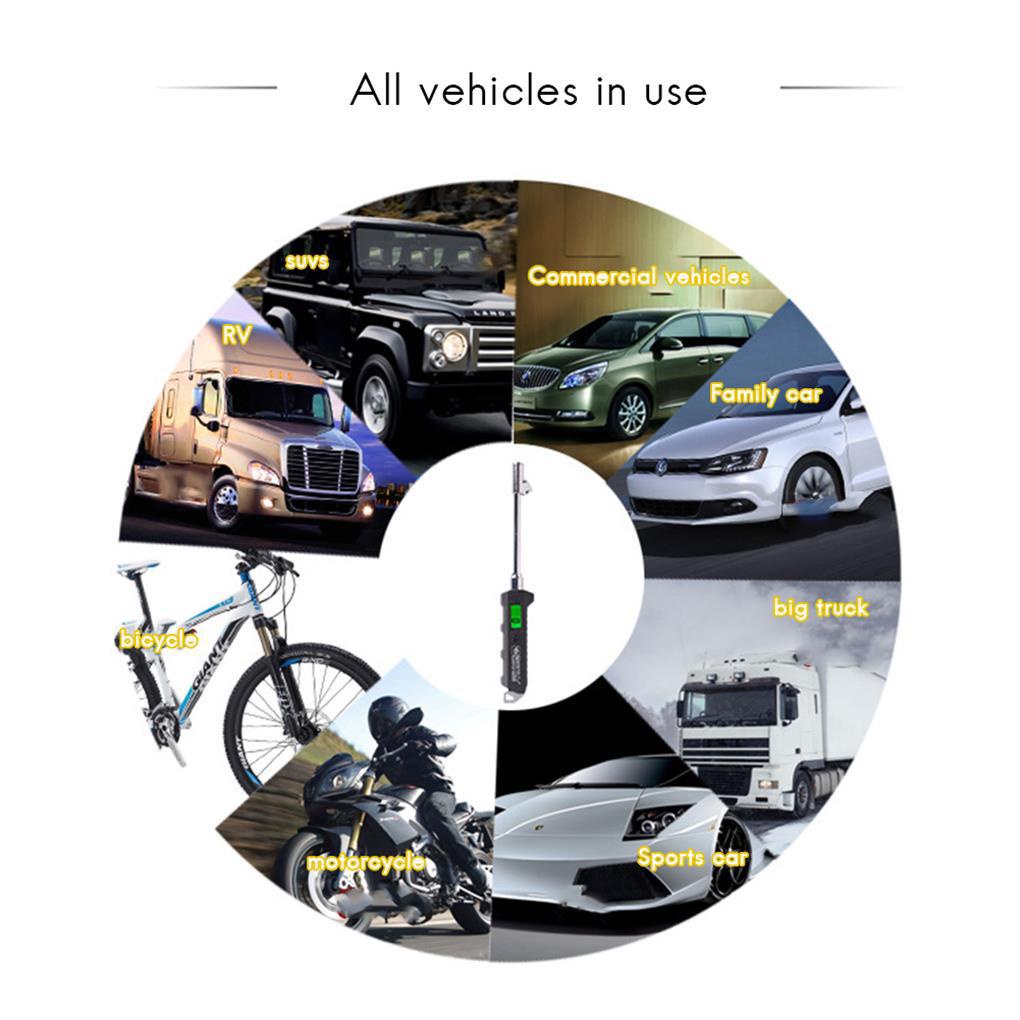 Đồng Hồ Đo Áp Suất Lốp Xe Hiển Thị LCD