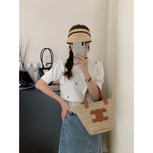 SUXI Áo Thun Dệt Kim Tay Ngắn Dáng Rộng Thời Trang Mùa Hè Dành Cho Nữ