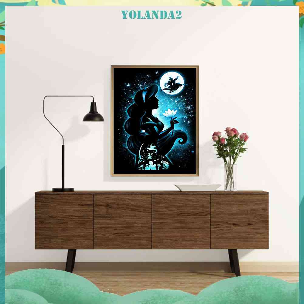 Bộ Tranh Đính Đá 5D Tự Làm Hình Công Chúa Hoạt Hình