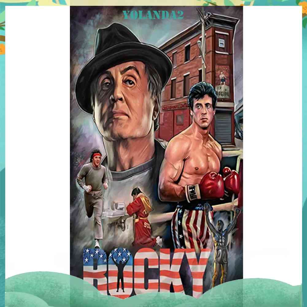Tranh Đính Đá Kim Cương Toàn Bộ 5D DIY Hình Vẽ Sylvester Stallone