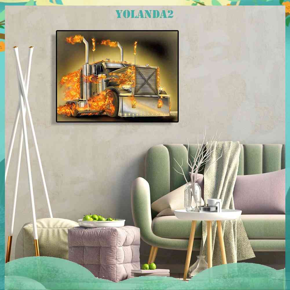 Tranh Đính Đá Kim Cương Toàn Bộ 5D DIY Hình Vẽ Xe Hơi