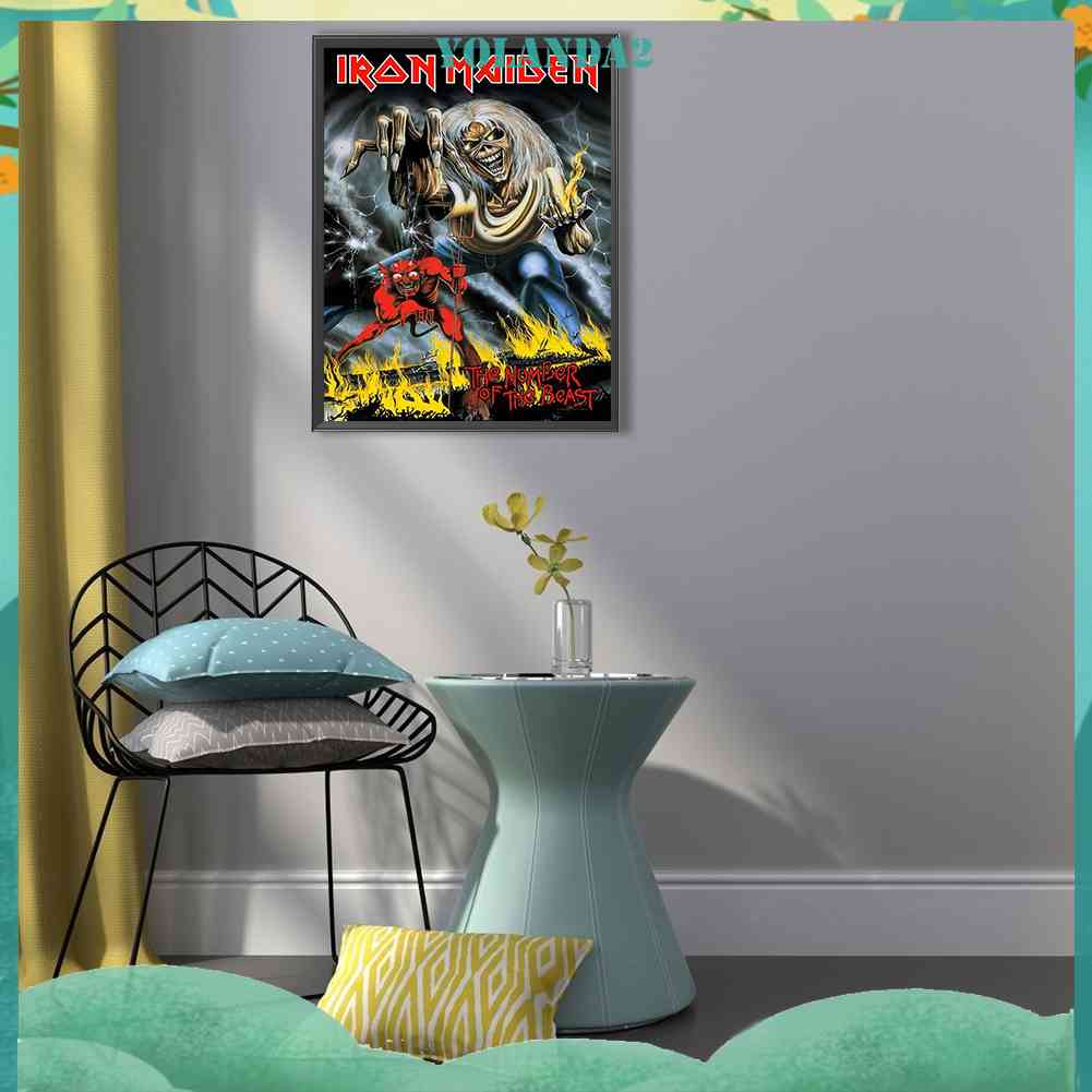 Bộ Tranh Đính Đá 5D Toàn Diện Họa Tiết Cô Gái Sắt Độc Đáo DIY Dùng Trang Trí