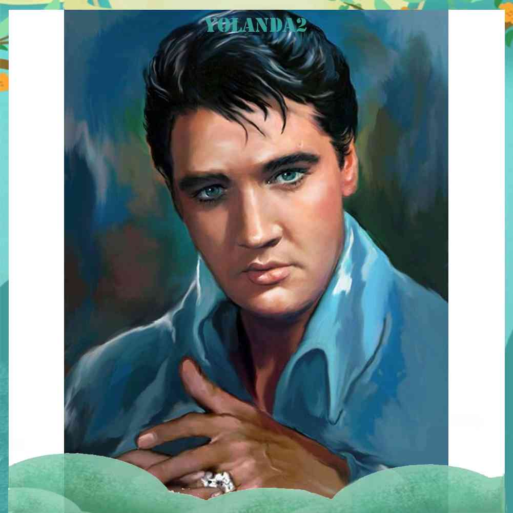 Bộ Tranh Đính Đá 5D Toàn Diện Họa Tiết Elvis Presley Độc Đáo DIY Dùng Trang Trí