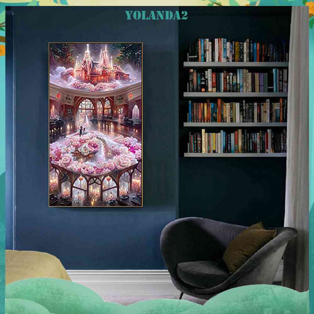 Bộ Tranh Đính Đá 5D Toàn Diện Họa Tiết Hoa Hồng Độc Đáo Trang Trí Nhà Cửa