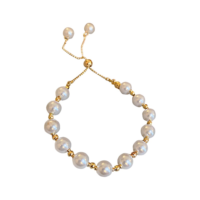 Vòng Tay Đính Hạt Ngọc Trai Tự Nhiên Thời Trang Hàn Quốc Cho Nữ