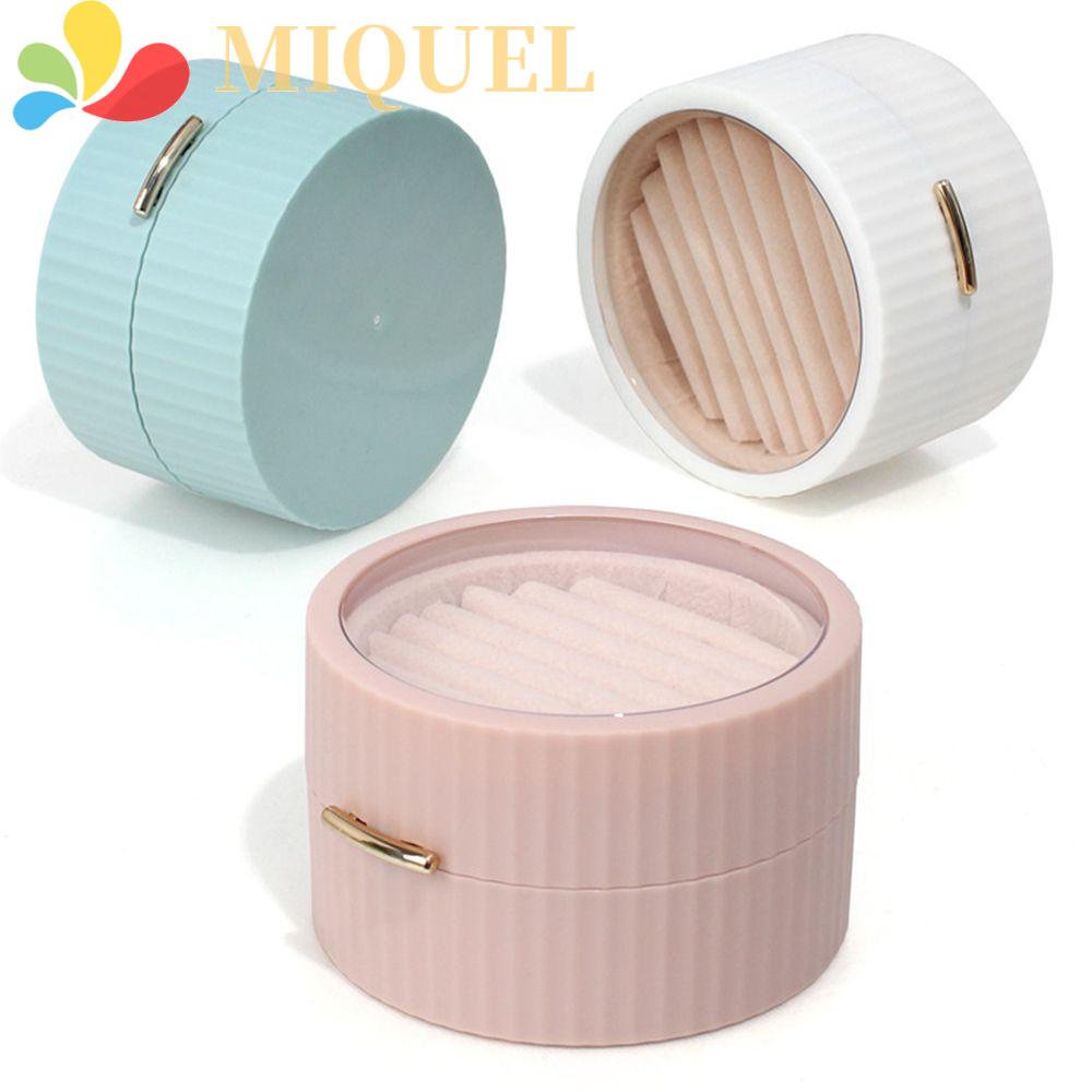 Hộp Đựng Trang Sức Hình Tròn Mini Màu Sắc Ngọt Ngào Cho Nữ