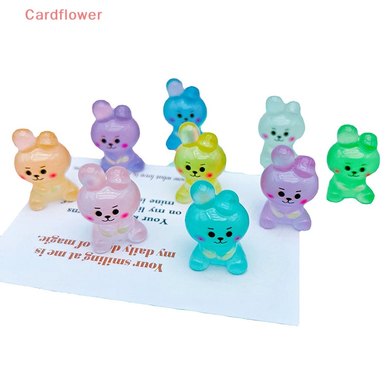 Bộ 2 Tượng Thỏ Mini Bằng Nhựa Phát Quang Trang Trí Sân Vườn Mới