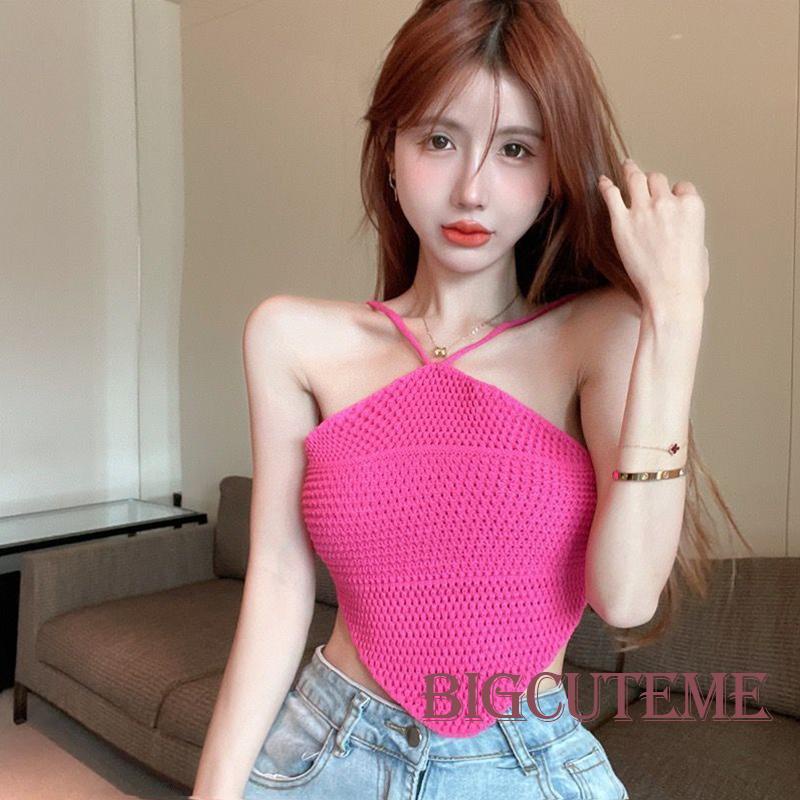 Áo Hai Dây Mini Màu Sắc Thời Trang Mùa Hè Quyến Rũ Cho Nữ