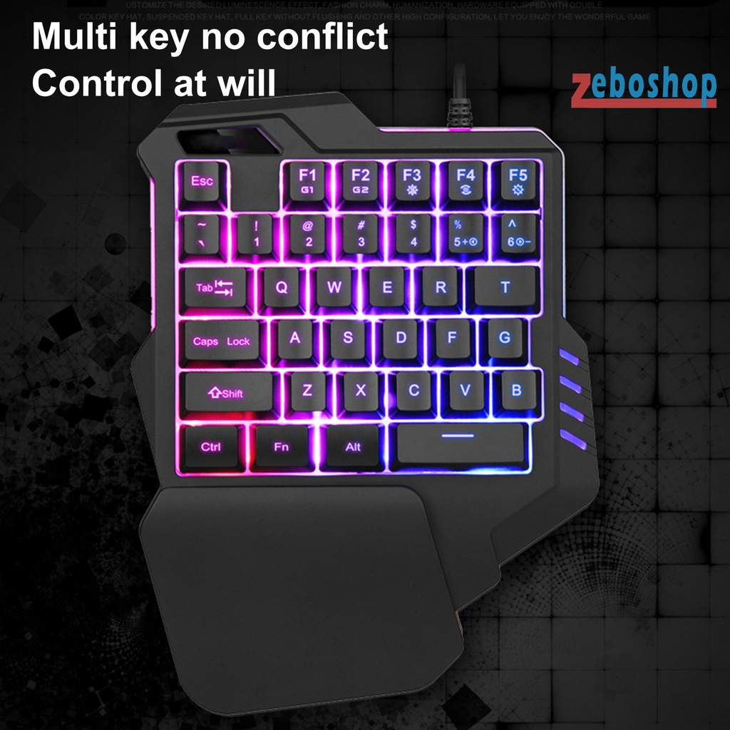 Combo Bàn Phím + Chuột + Đèn RGB Mini Hiệu Suất Cao Hỗ Trợ Quay Phim Cho Máy Tính