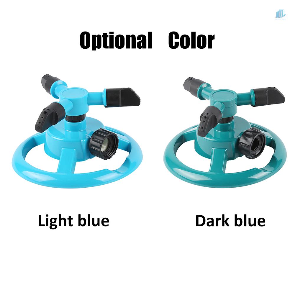 Vòi Phun Nước Tưới Vườn Ba Đầu Xoay Tự Động Bằng Nhựa 360 Độ