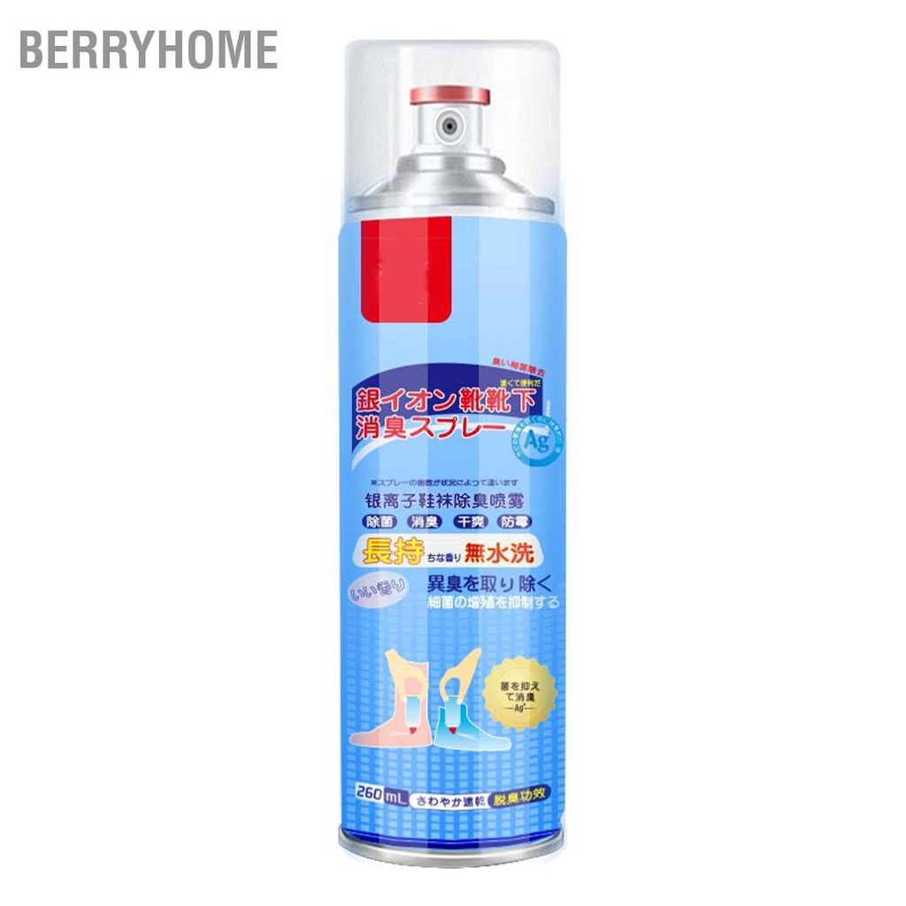 Xịt khử mùi giày 260ML Thẩm thấu nhanh di động Mùi hôi cho gia đình  BerryHome~