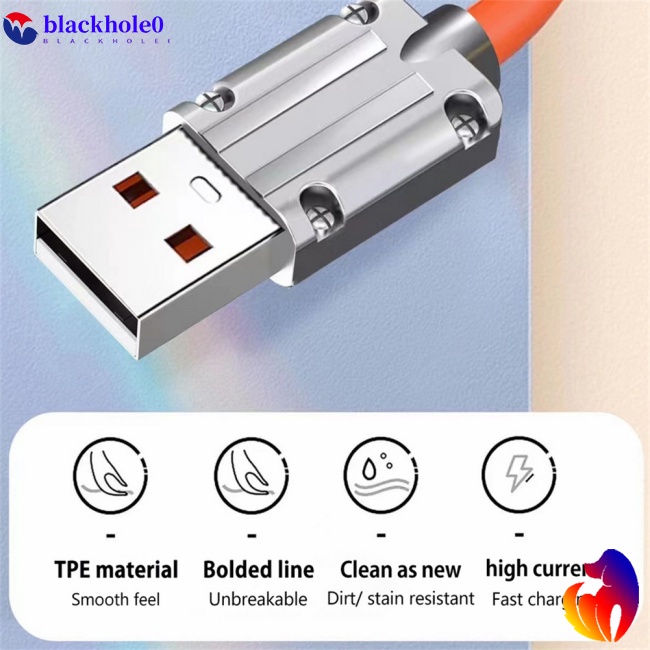 Dây Cáp Sạc Nhanh 120w 6A Type C 180 Có Đèn Led Dành Cho Điện Thoại