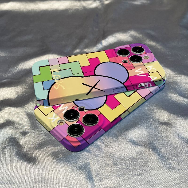 Ốp Điện Thoại Cứng Siêu Mỏng In Hình Gấu Kaws Phong Cách Đường Phố Cho Apple Iphone 13 78p Xsmaxmax 11 14 Pro IRIN