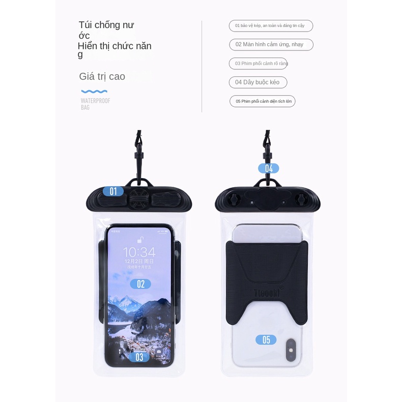 Túi Đựng Điện Thoại Di Động Trong Suốt Chống Thấm Nước Tiện Dụng
