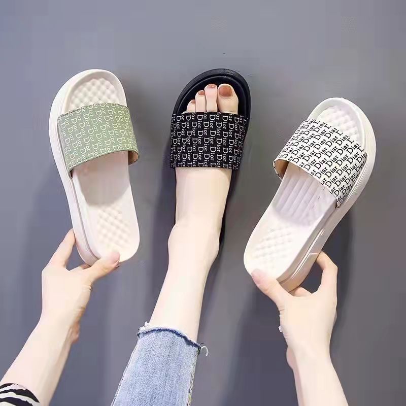 Dép Quai Ngang Đế Dày Thời Trang Mùa Hè 2023 Phong Cách Mới Cho Nữ