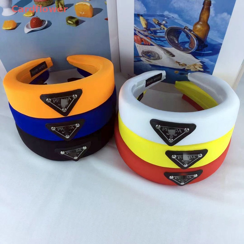 < Cardflower > Băng Đô Hình Tam Giác Dày Bản Rộng Đa Năng Phụ Kiện Tóc Đa Năng Mới