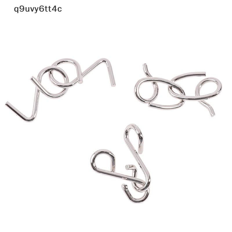 {q9uvy6tt4c} 8pcs kim loại câu đố Iq tâm trí não trêu ghẹo Câu Đố trẻ em người lớn trò chơi tương tác mới