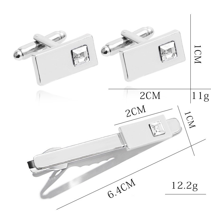 Kẹp Cà Vạt Đính Đá Thời Trang Cho Nam