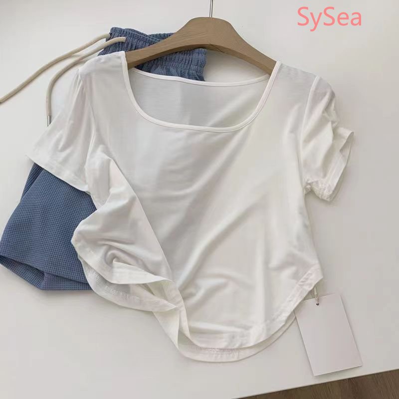 Áo Kiểu Cổ Vuông Dáng Ngắn Thời Trang Hè Trẻ Trung Cho Nữ