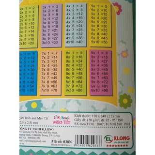 Vở 4 ôly Klong 80tr(đl120g/m2) 038N _LL