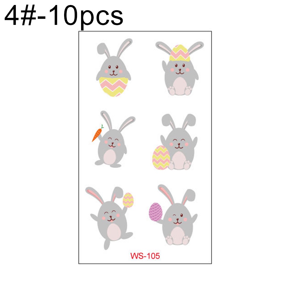 Bộ 10 Hình Xăm Dán Họa Tiết Động Vật Hoạt Hình Dễ Thương Cho Trẻ Em