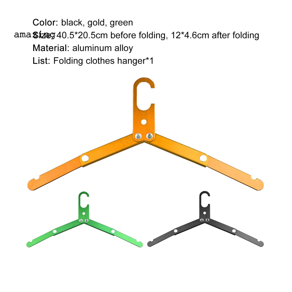 Móc Phơi Đồ Bằng Hợp Kim Nhôm Có Thể Gấp Gọn Linh Hoạt Tiện Dụng Mang Theo Du Lịch