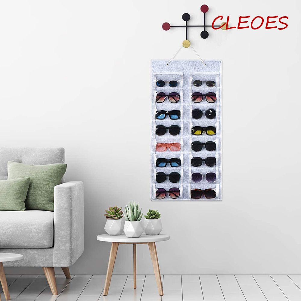 Túi Đựng Mắt Kính Treo Tường Nhiều Ngăn Bằng Vải Nỉ Bền Chống Bụi Giá Đỡ