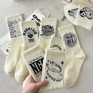Vớ Thể Thao cotton Nguyên Chất Mỏng Thoáng Khí Thấm Hút Mồ Hôi Phong Cách retro Cho Nam