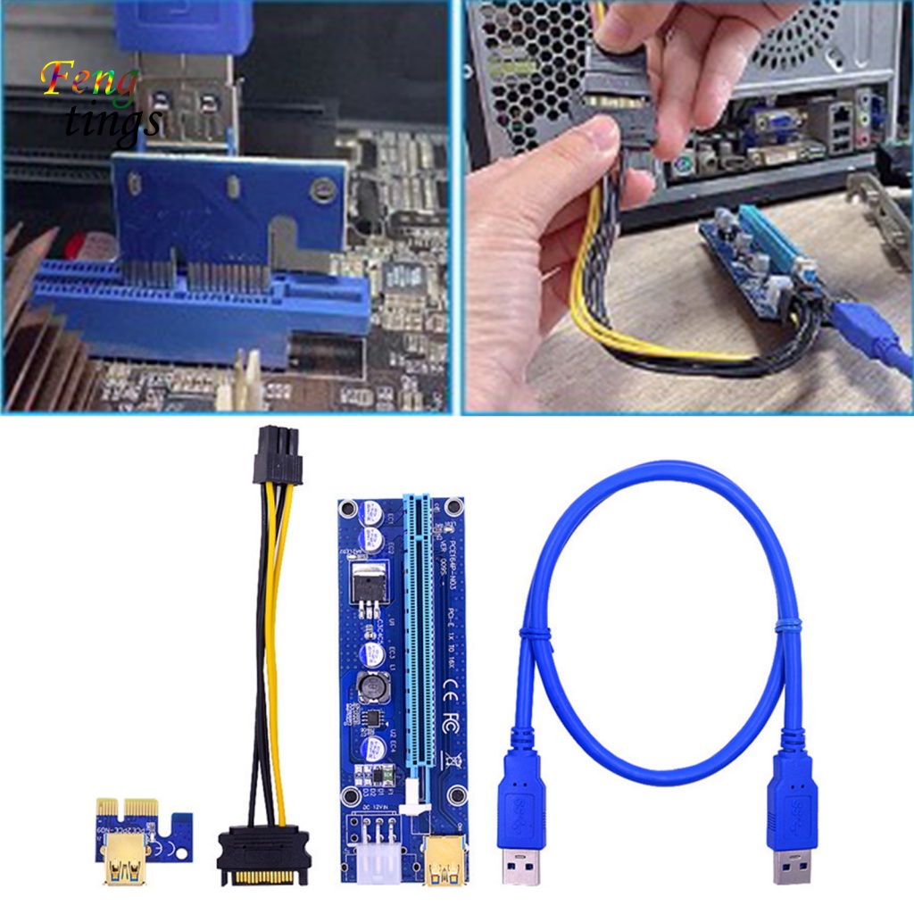 Dây Cáp Mở Rộng PCI-E 1X Sang 16X 009s Tốc Độ Cao Usb 3.0 PCB